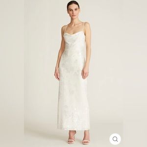Theia Saylor Sequin Cowl Dress